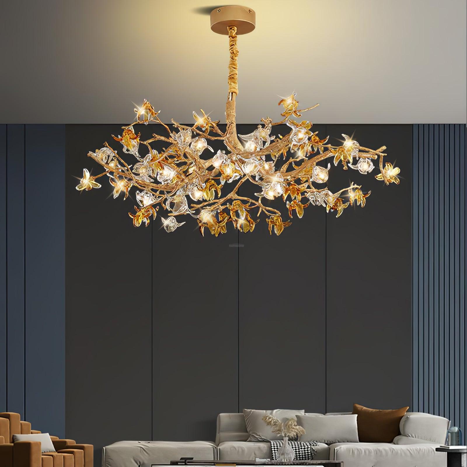 Aosta Brass Branch Type Chandelier - Branch-1-Luxehomezone