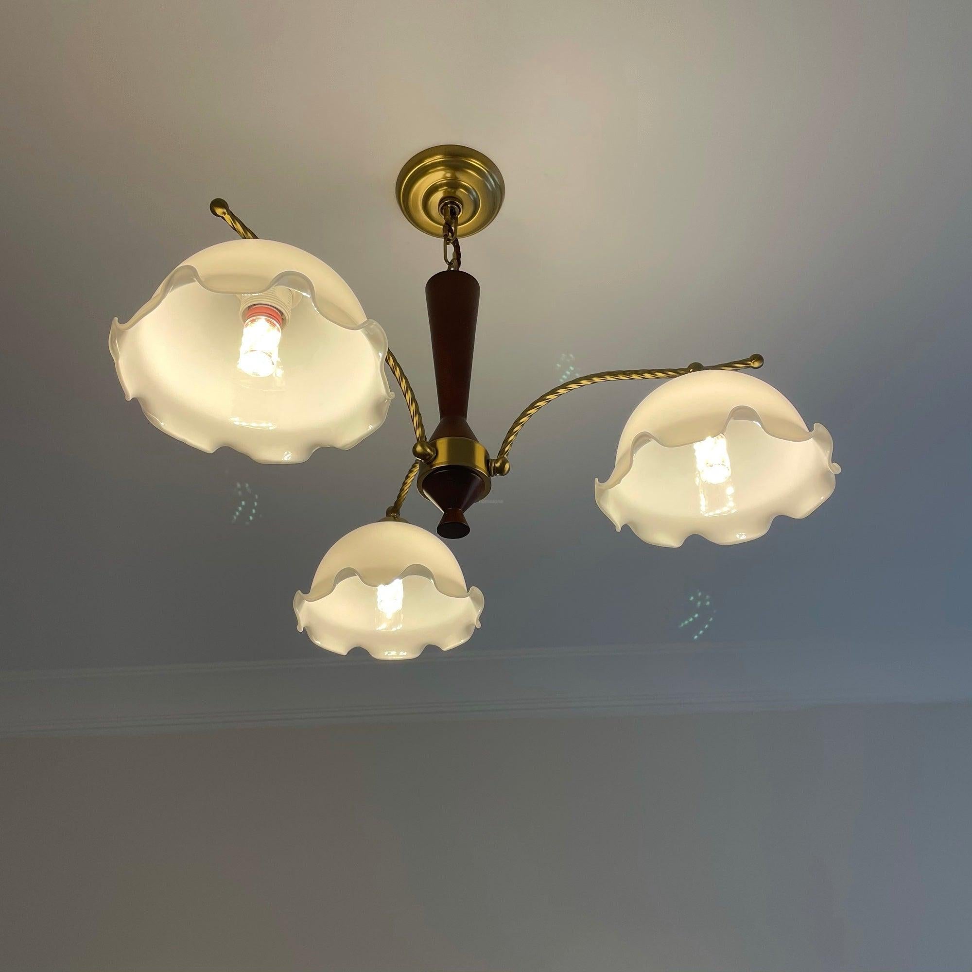 Milky Flower Chandelier ∅ 27.6″ - Zahara-1-Luxehomezone