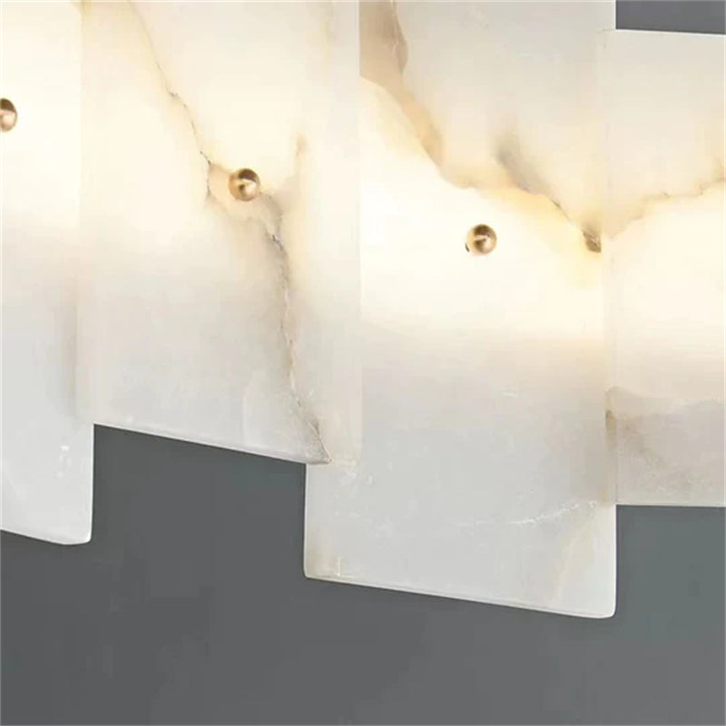 Anita Alabaster Round Chandelier