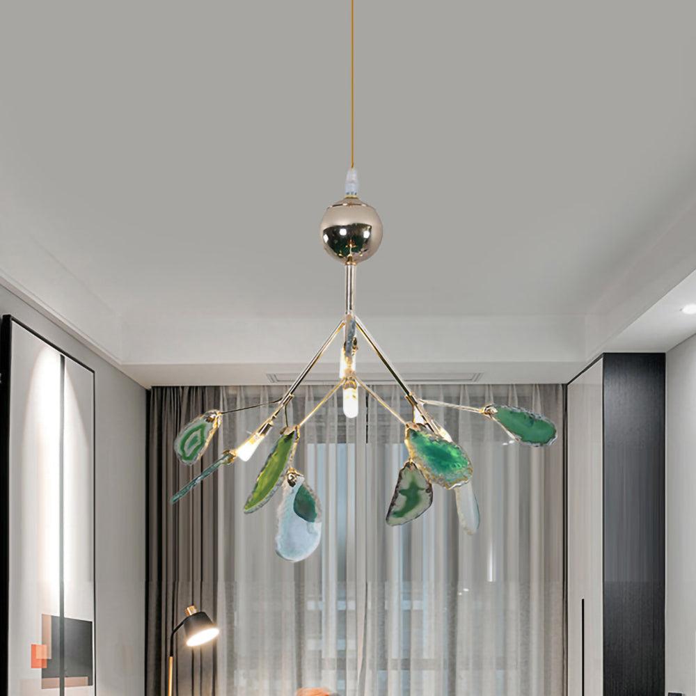 Agate Flake Chandelier with 4/12/16/20 heads - Branch-1-Luxehomezone