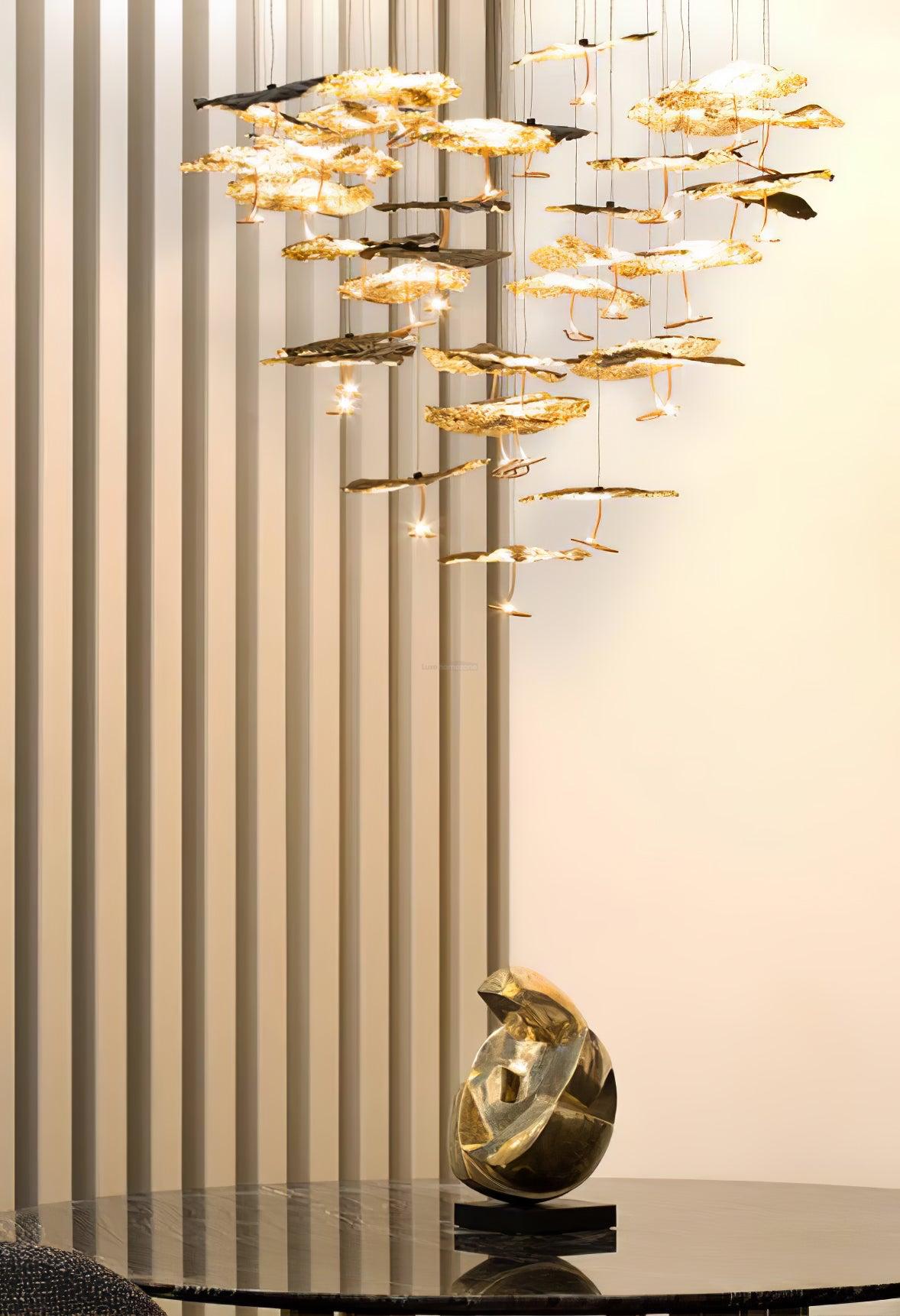 Brass Aviary Constellation Chandelier with 1/3/6/10/17/22 heads - Helia-1-Luxehomezone