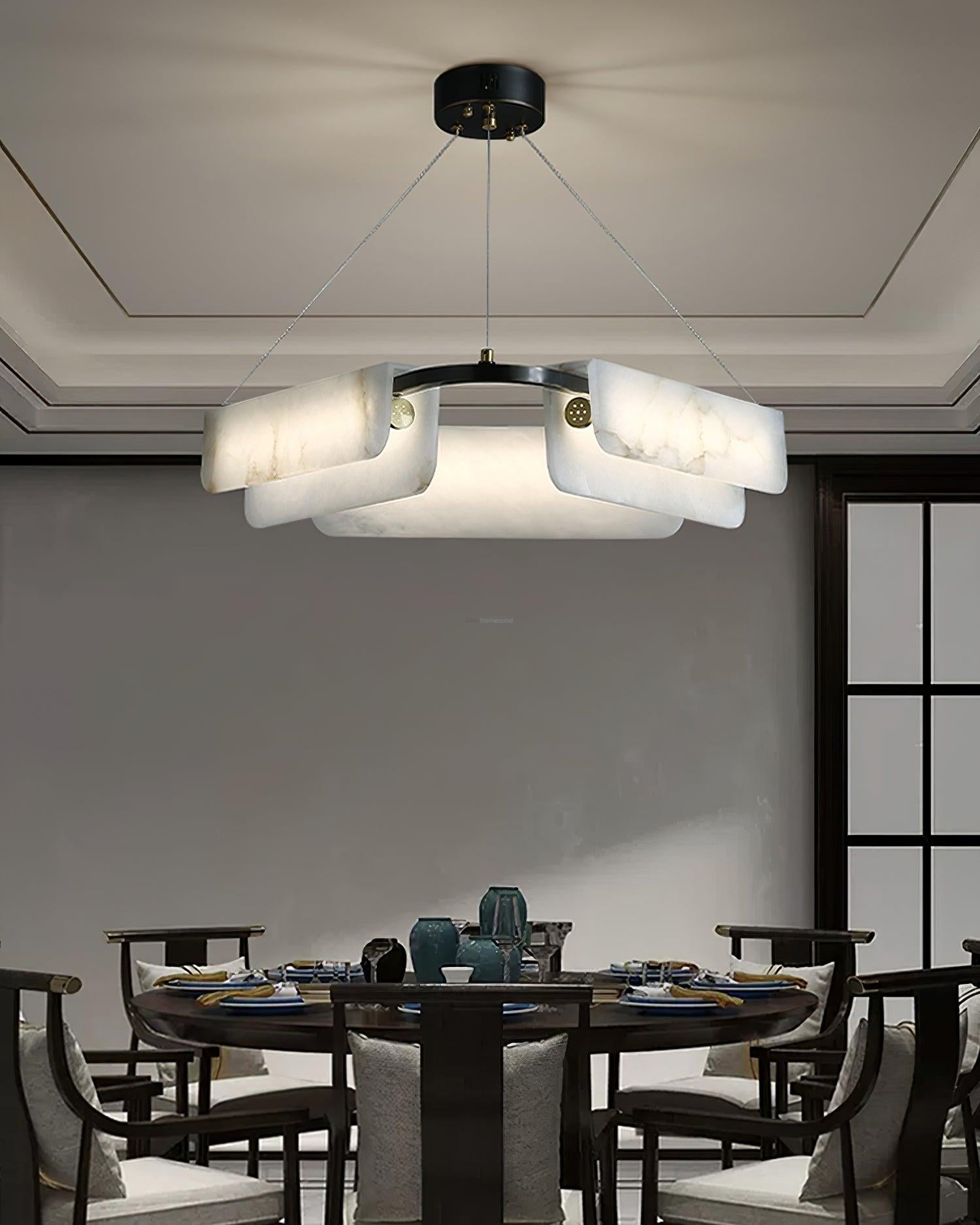Delia Alabaster Chandelier - Alabaster, Alabaster Chandelier-1-Luxehomezone