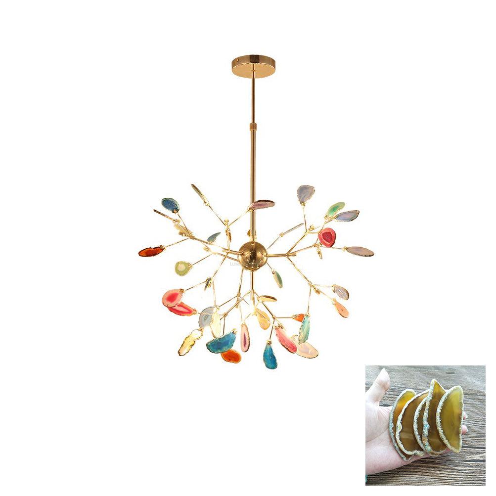Agate Flake Chandelier with 4/12/16/20 heads - Branch-1-Luxehomezone