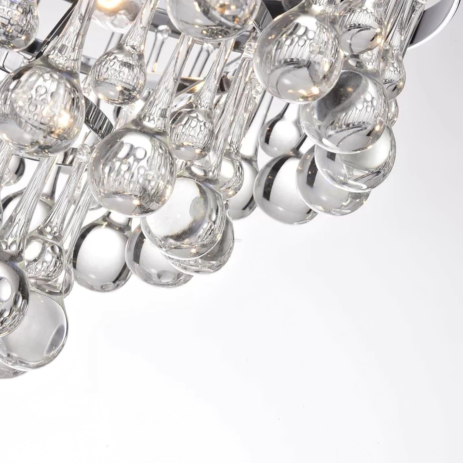 Unique Tiered Crystal Chandelier Φ 15.7″ - Crystals-1-Luxehomezone