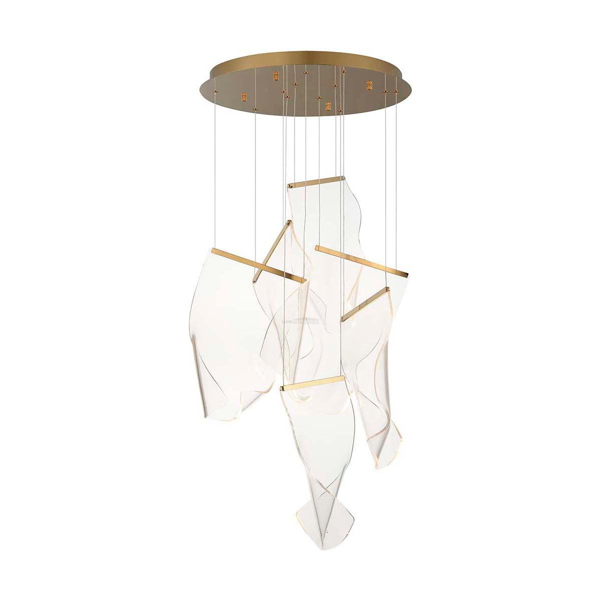 Acrylic Staircase Chandelier - Helia-1-Luxehomezone