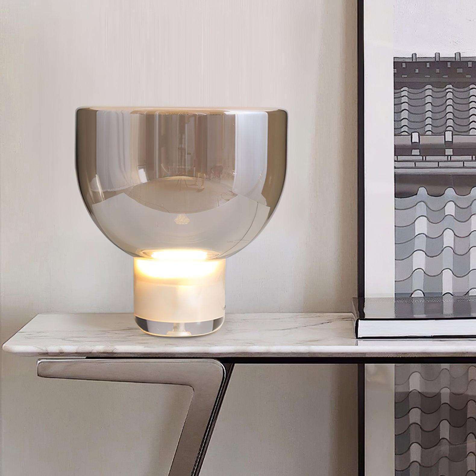 Aella Table Lamp  ∅ 12.5″ ∅ 14.9″ - Art Glass-1-Luxehomezone