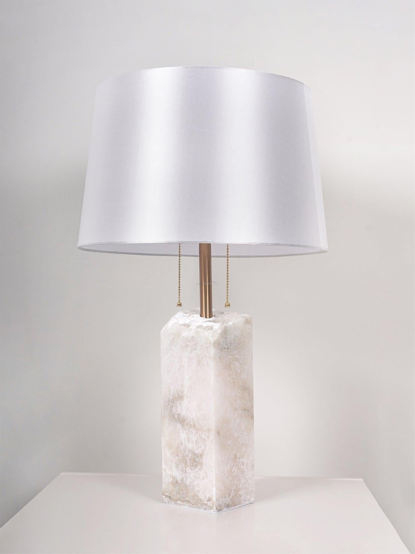 Raw Alabaster Table Lamp - Alabaster-1-Luxehomezone