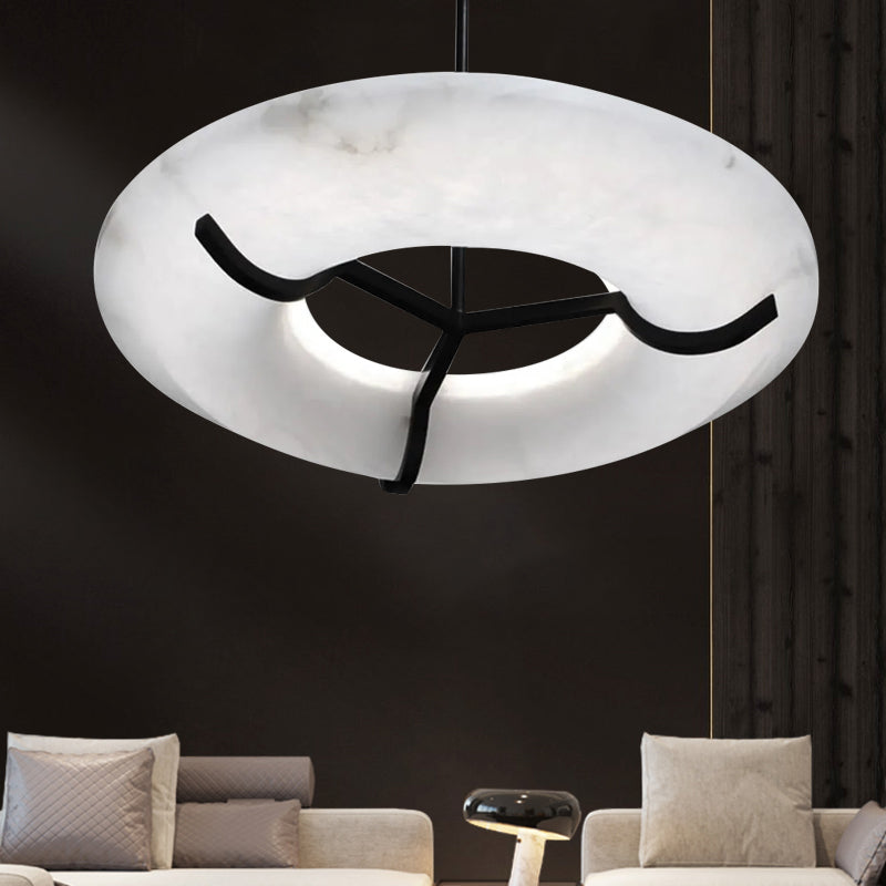 Halo Alabaster Round Chandelier 24" 32" 40"