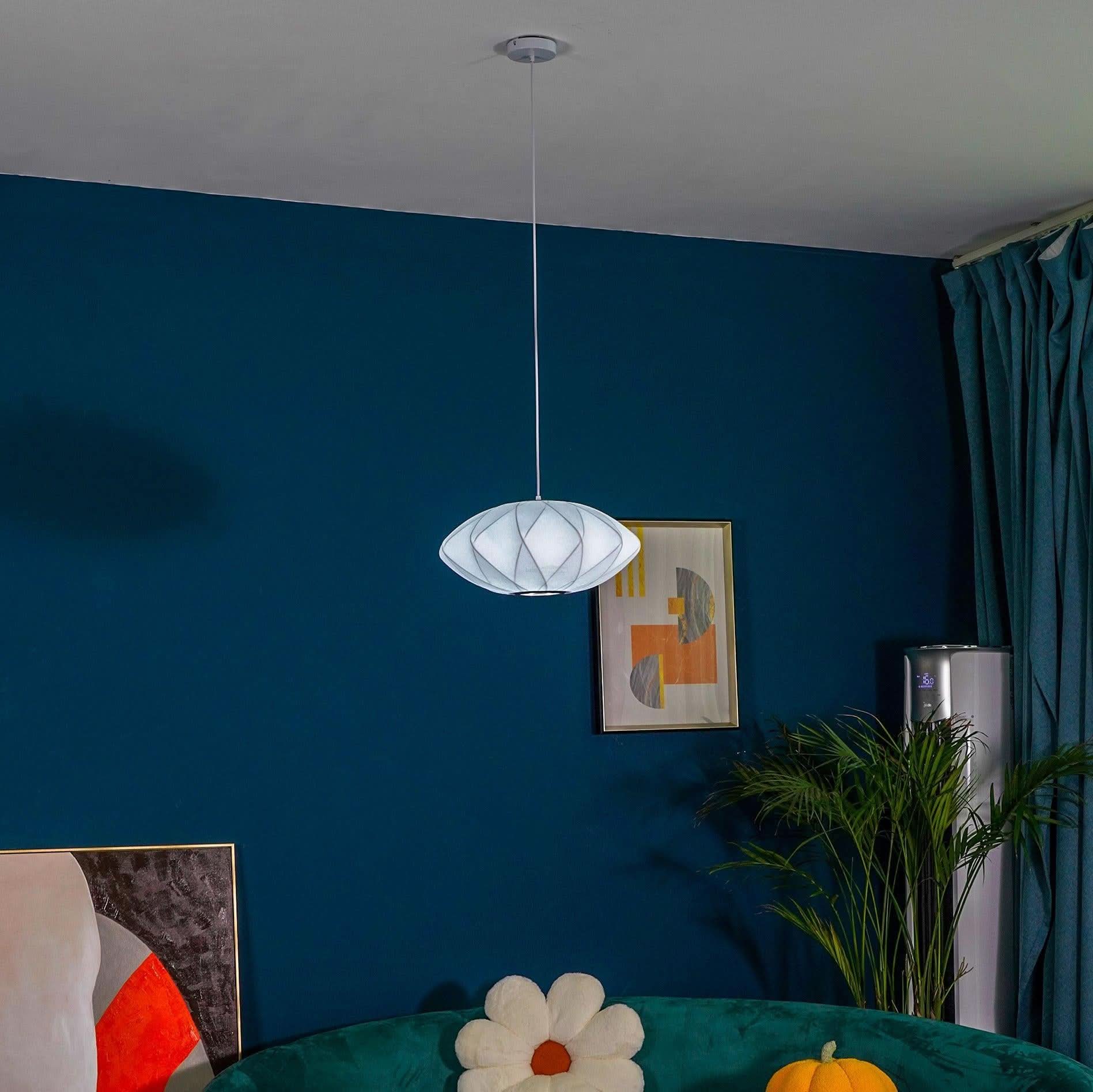 Bubble Pendant Light with Artificial Silk Lampshade - Luxehomezone