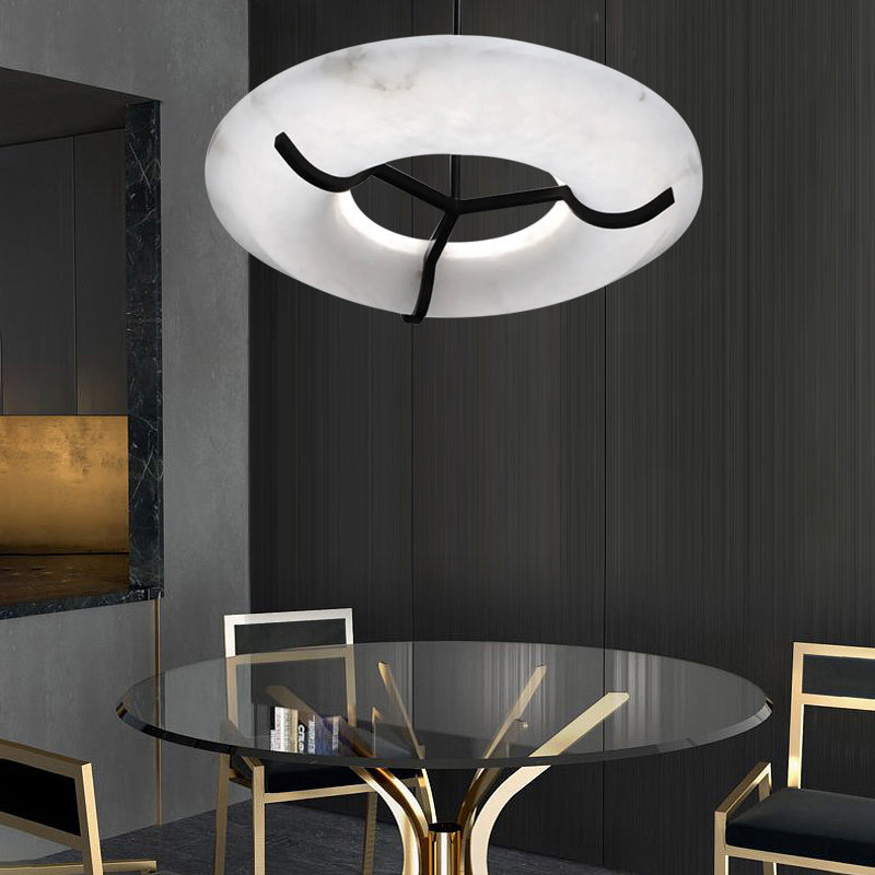 Halo Alabaster Round Chandelier 24" 32" 40"
