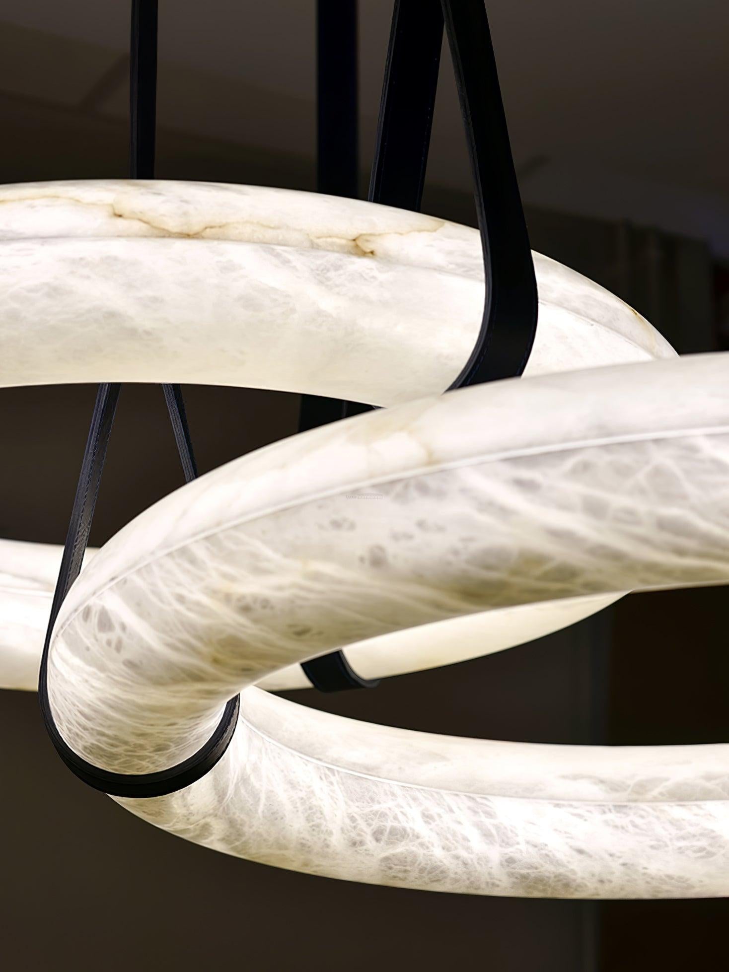 Oslo Alabaster Pendant Light Style B - Alabaster, Alabaster Chandelier-1-Luxehomezone
