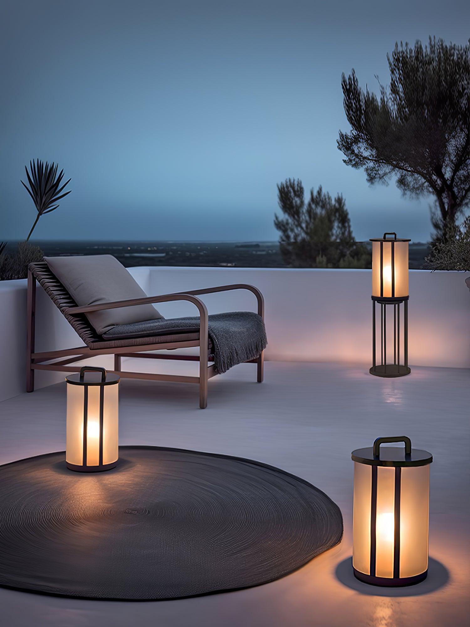 Round Pillar Acrylic Lantern Lamp for Outdoor - Luxehomezone