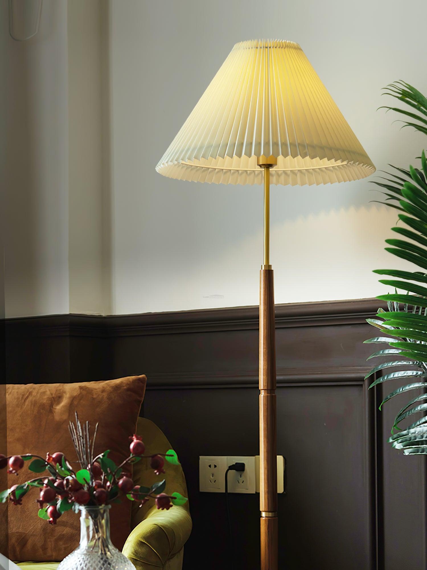 Pleated Floor Lamp ∅ 17.7″ - Luxehomezone