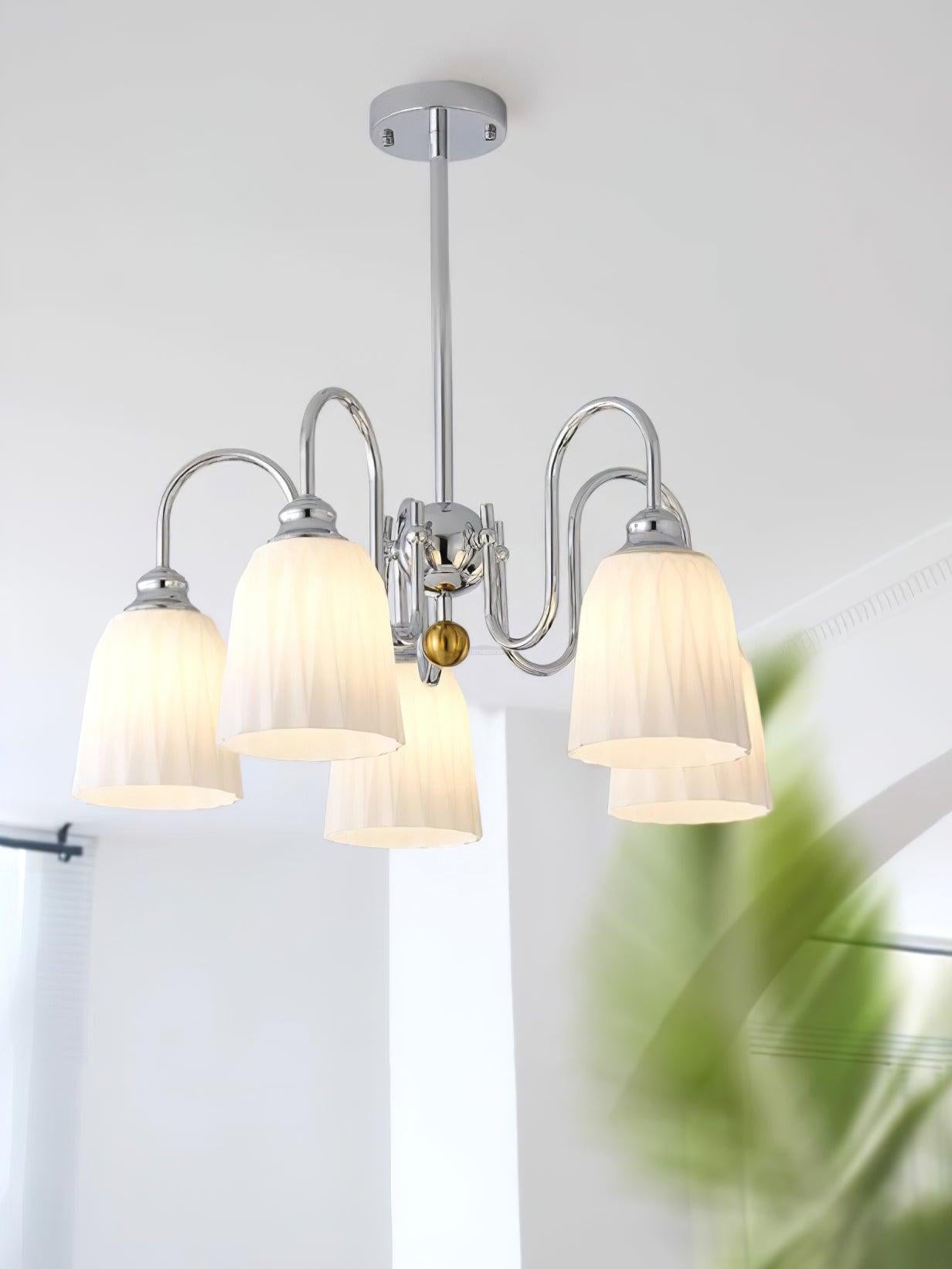 Bauhaus Pleated Chandelier with 3/5/6/8 heads