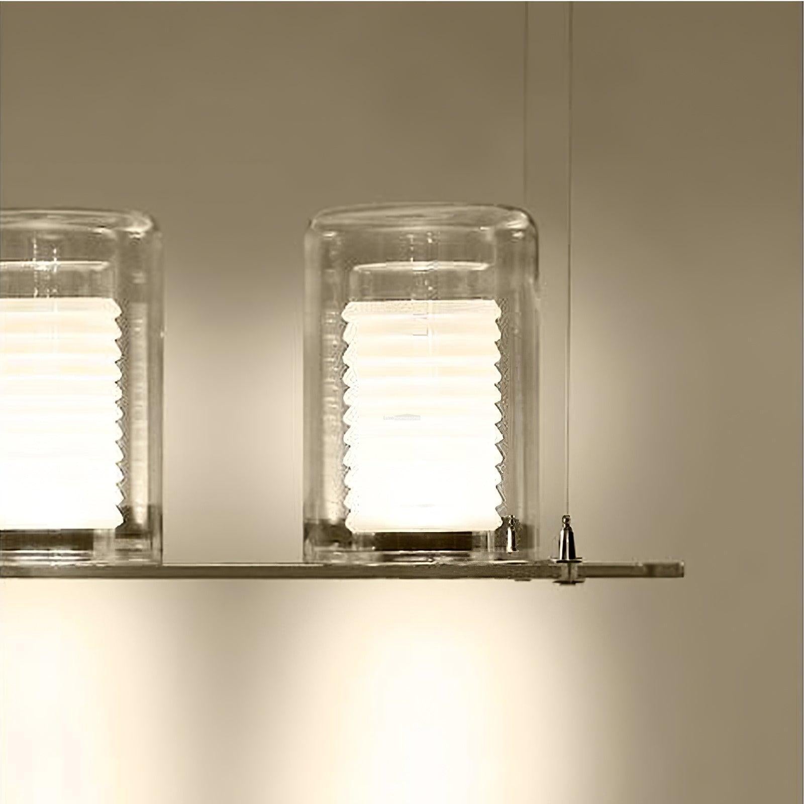 Dual Cylinder Glass Floor Lamp ∅ 12.6″ - Luxehomezone