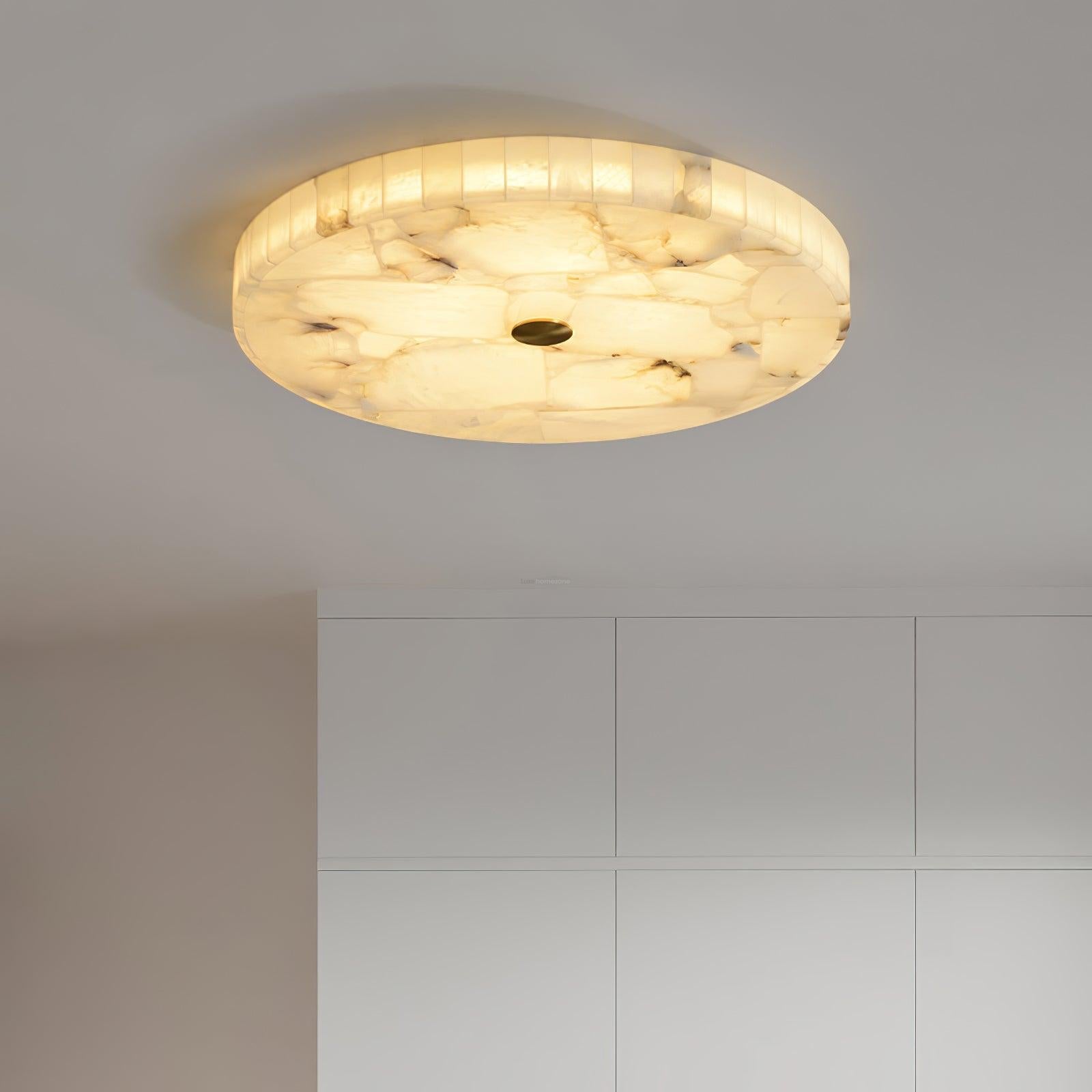 Round Alabaster Ceiling Lamp - Alabaster-1-Luxehomezone