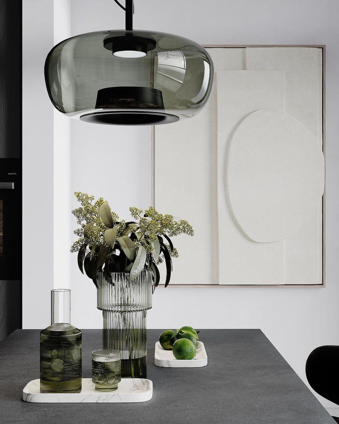Doppelte Pendant - Art Glass-1-Luxehomezone
