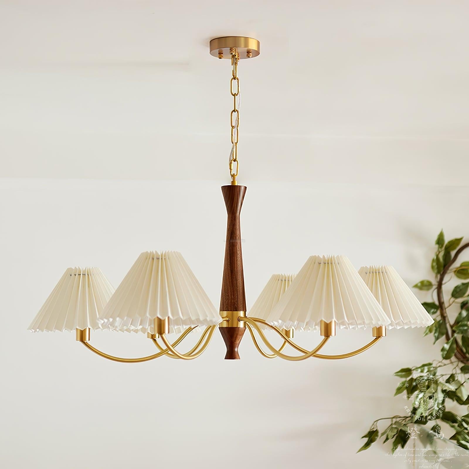 Pleated Chandelier with 3/6/8 heads - Variety-1-Luxehomezone