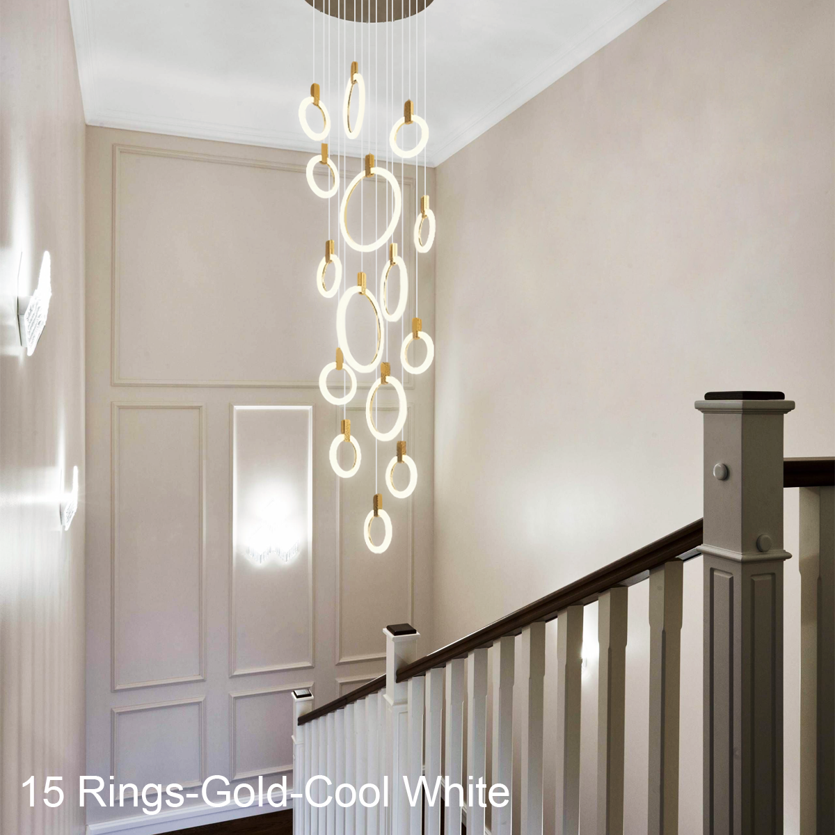 Helia Modern Staircase Hanging Chandelier - Helia-1-Luxehomezone
