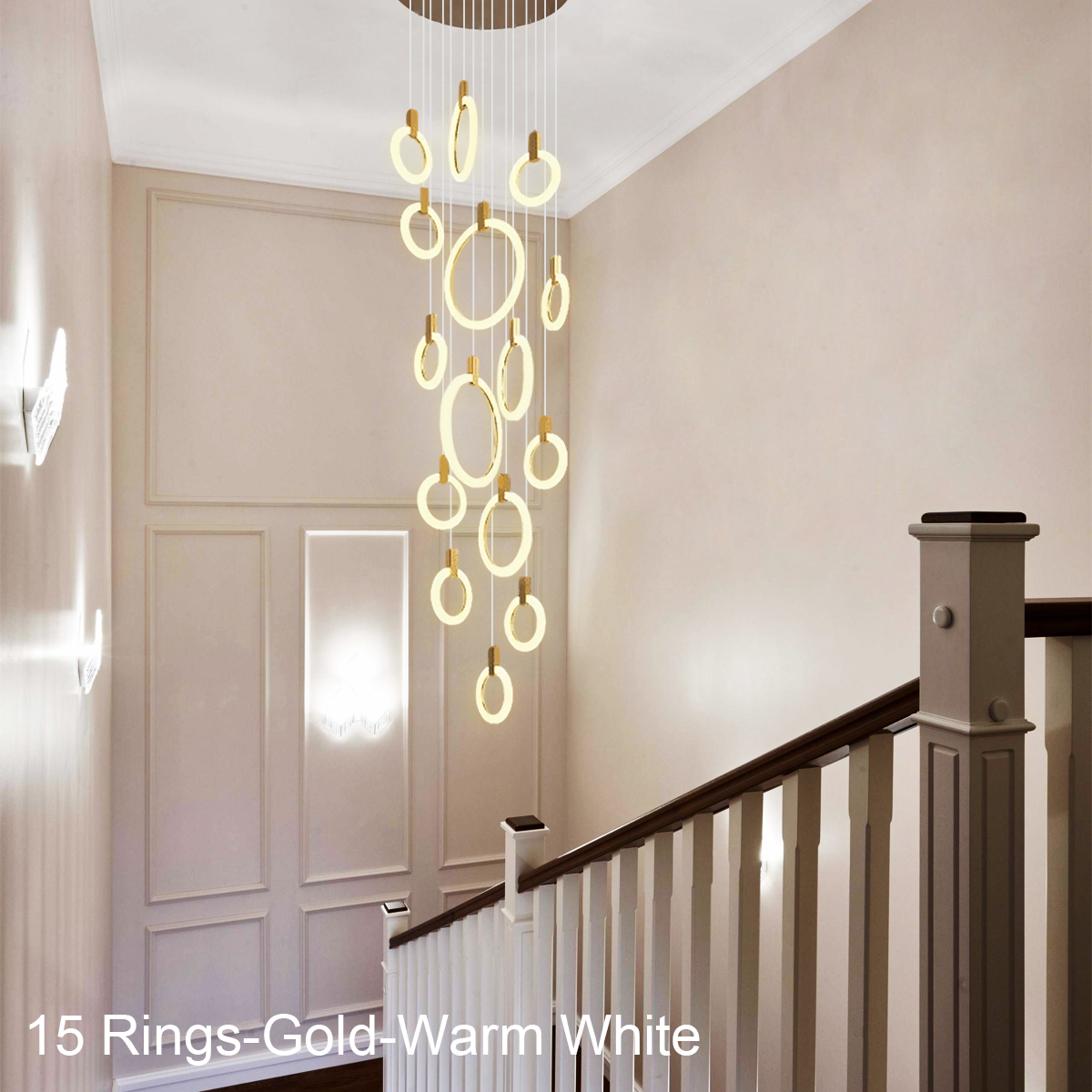 Helia Modern Staircase Hanging Chandelier - Helia-1-Luxehomezone