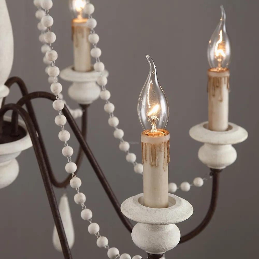 Candle Style Beaded Chandelier Φ 29.5″ - Candle-1-Luxehomezone