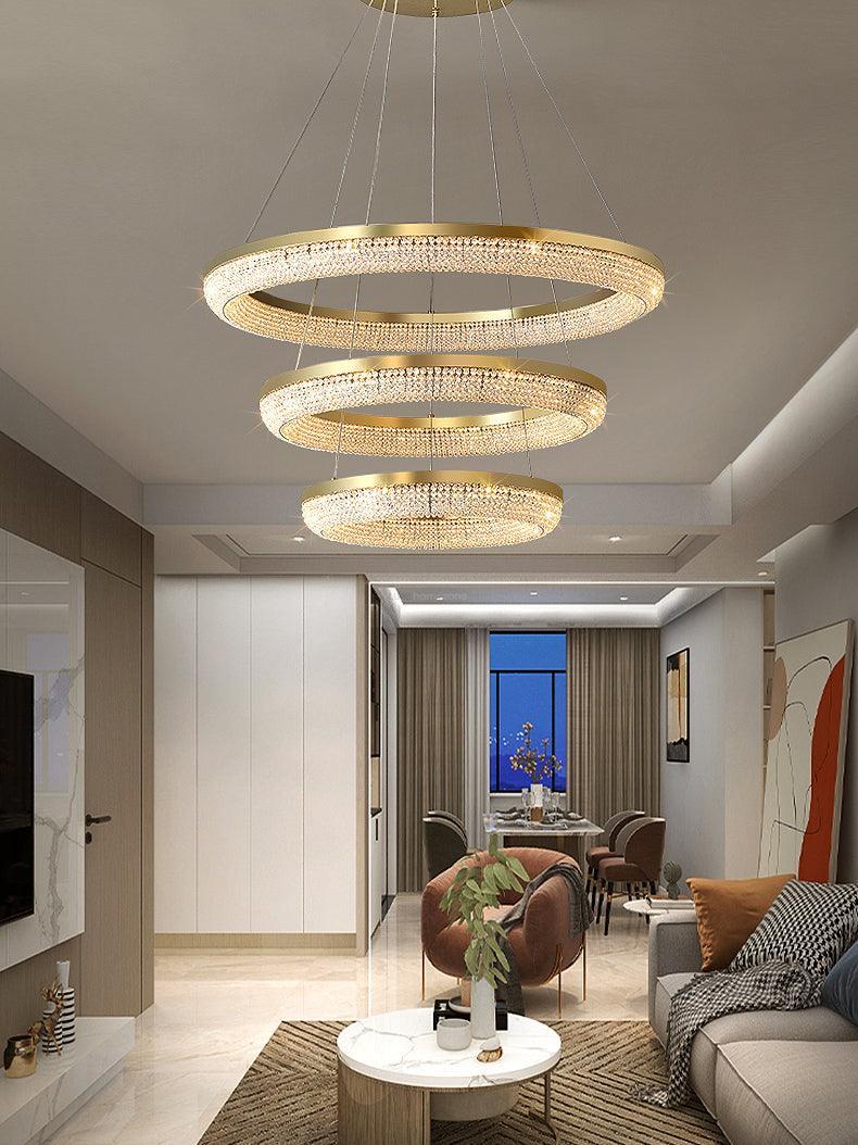 Round Crystal Ring Chandeliers - Luxehomezone