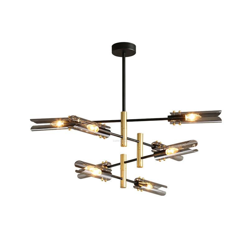 Astrid Double Chandelier with 4/6/8 heads - Tube-1-Luxehomezone