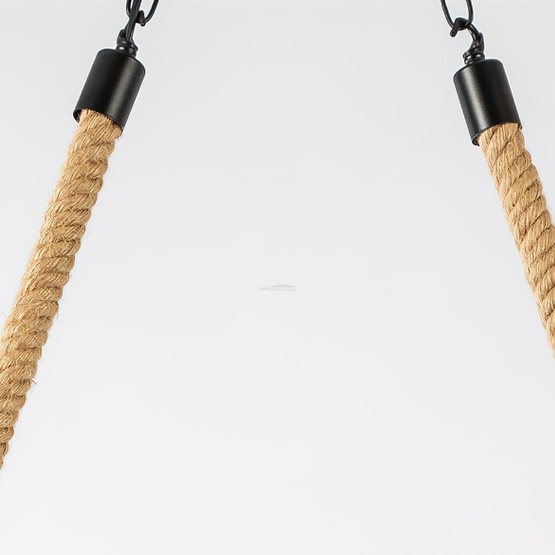 Hemp Rope Industrial Wave Chandelier with 3/5 heads - Luxehomezone