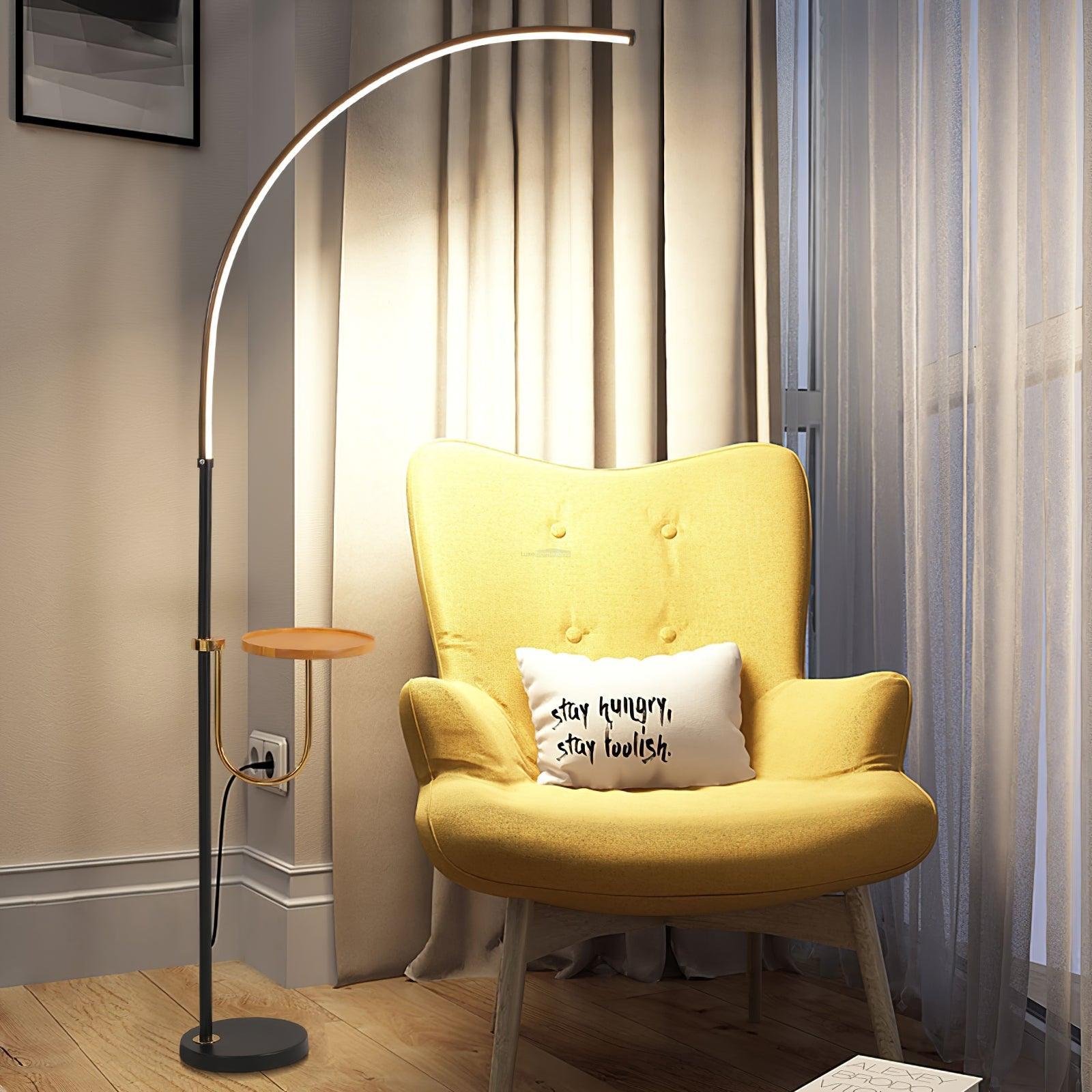 Nordic Arc Floor Lamp L 23.6″ - Bent-1-Luxehomezone
