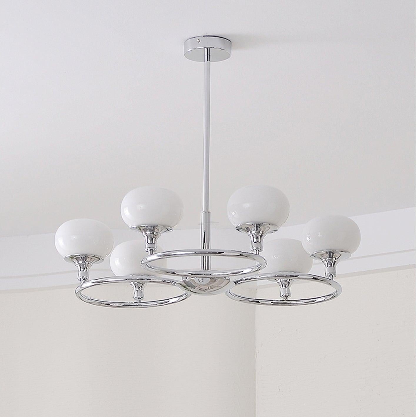 Ingersoll Round Chandelier  ∅ 31.5″ - Glass Chandelier, Persimmon-1-Luxehomezone