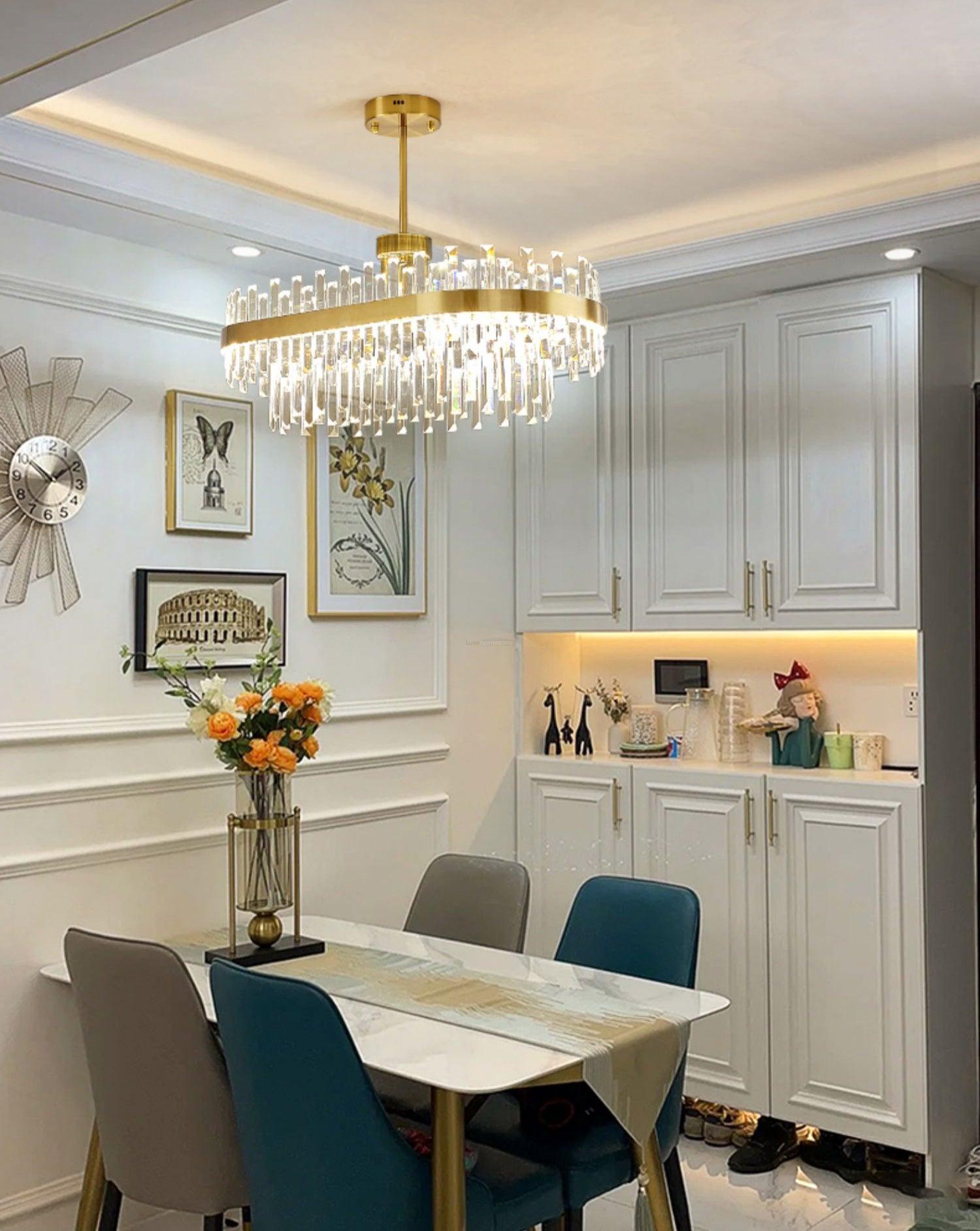 Drum Glass Chandelier  ∅ 23.6″~39.4'' - Luxehomezone