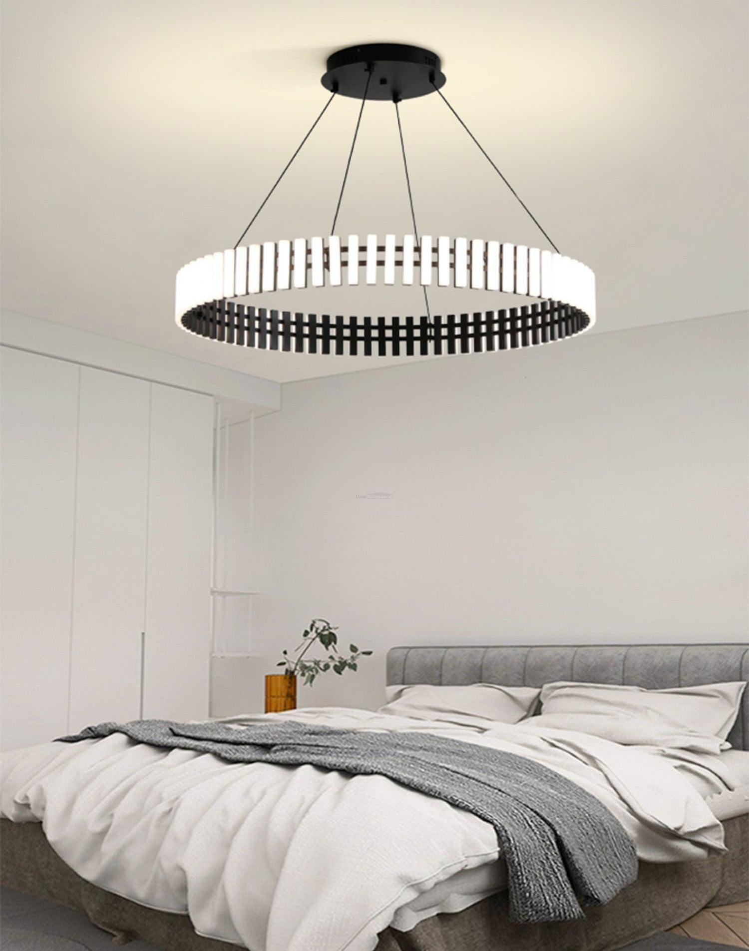 Hanging LED Chandelier ∅ 15.7″ - ring-1-Luxehomezone