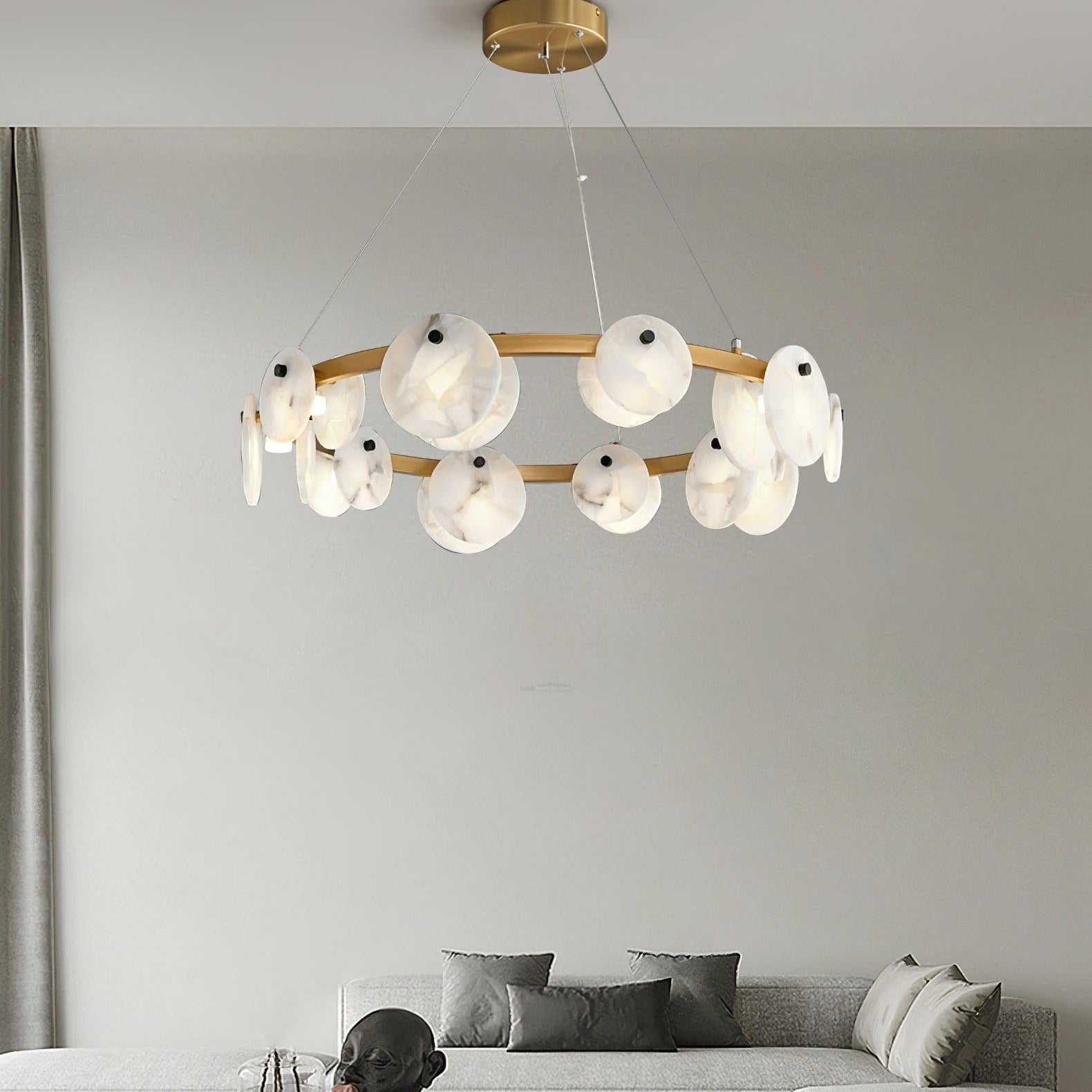 Trinidad Alabaster Chandelier - Alabaster, Alabaster Chandelier-1-Luxehomezone