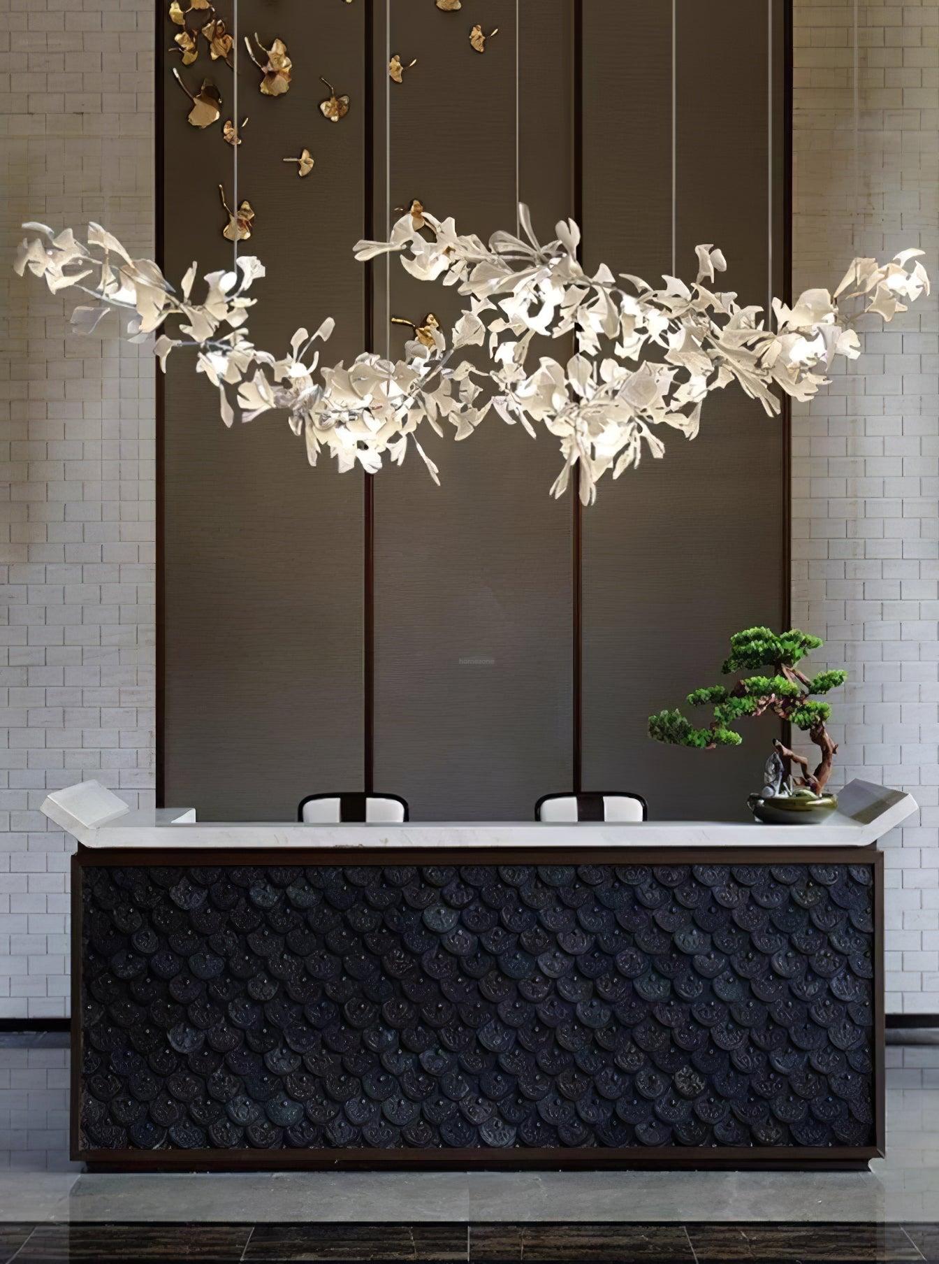 Gingko Chandelier with Double Layer Combination - Gingko, Gingko Chandelier-1-Luxehomezone