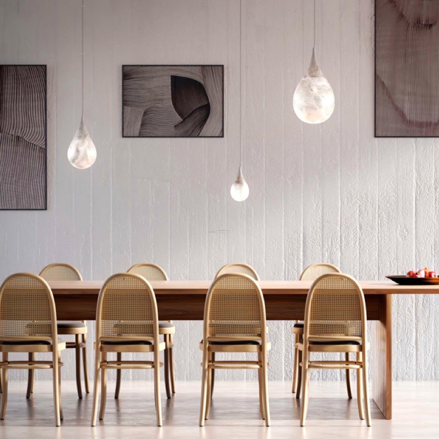 Marble Raindrop Pendant Alabaster Light - Alabaster, Alabaster Pendant-1-Luxehomezone
