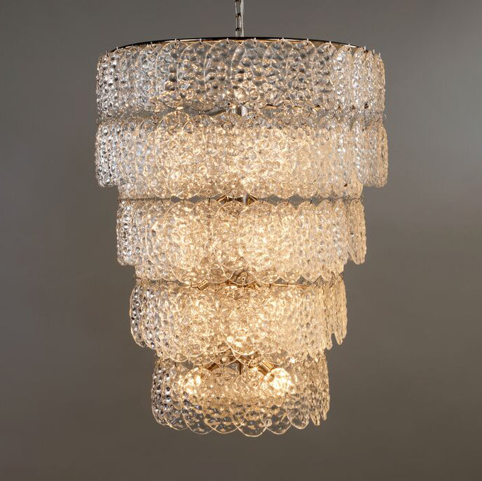 Valere Glass Round 5-Tier Chandelier