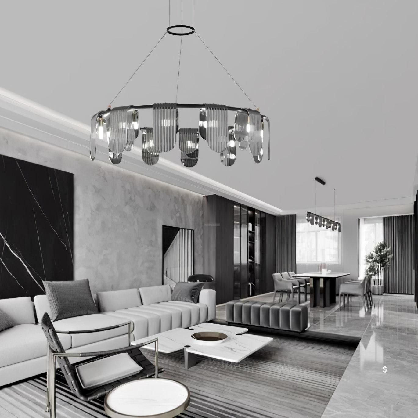 Folioles Brass Chandelier with 6/9/12 lamps - -1-Luxehomezone