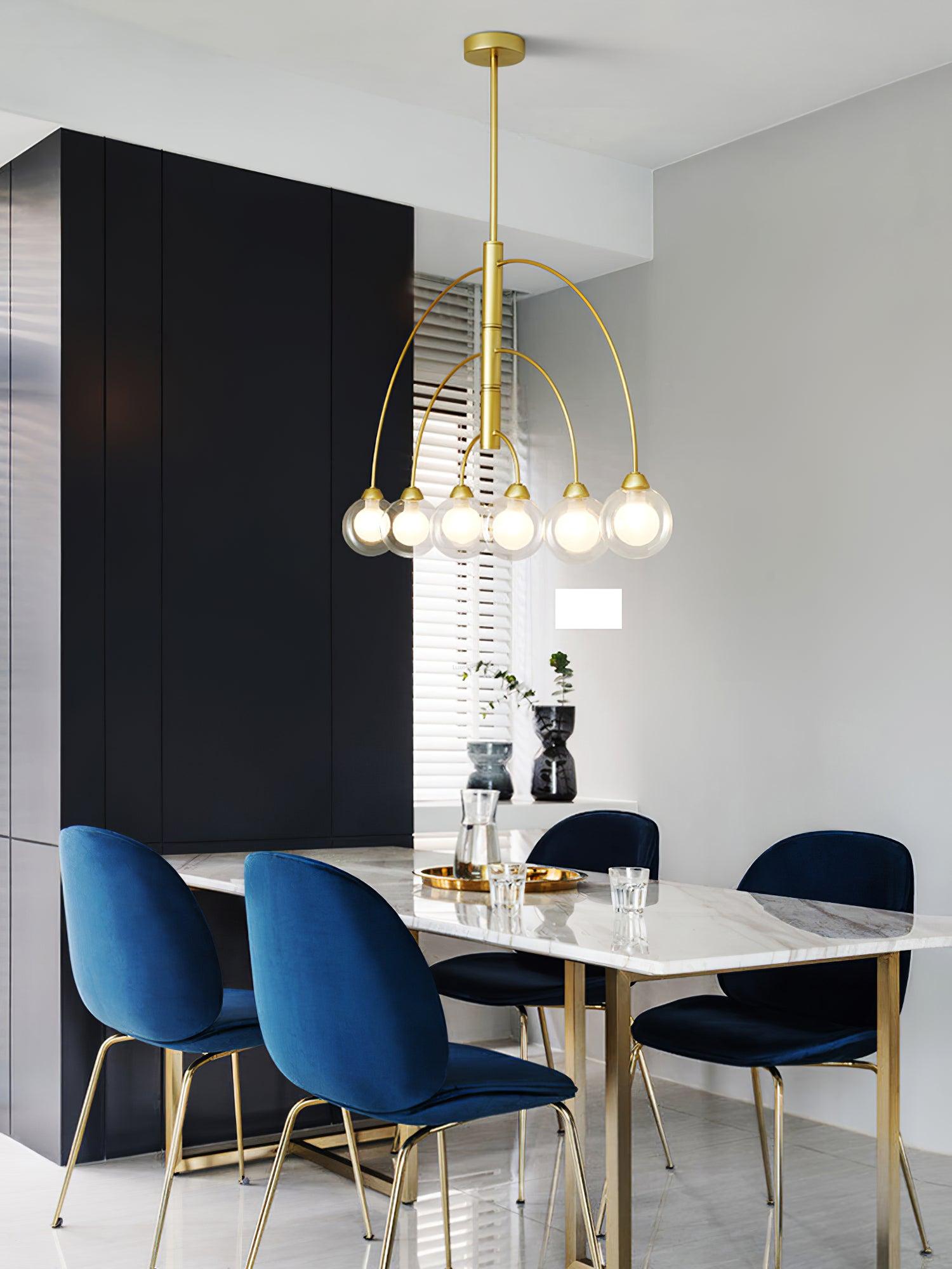 Prescott Chandelier with 4/6/8 heads - Bend, Marshmallow Chandelier-1-Luxehomezone