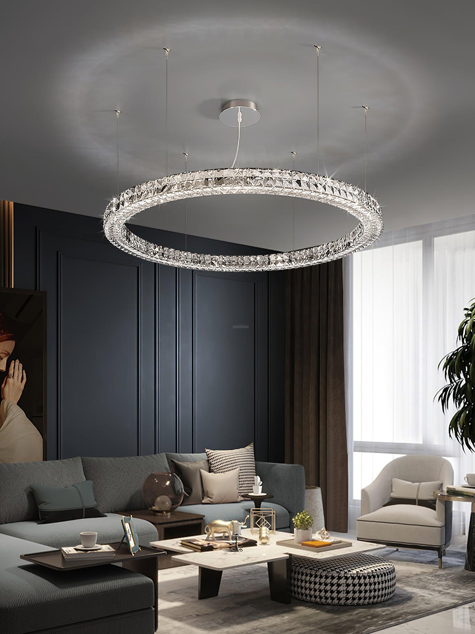 Spiridon Crystal Chandelier ∅ 15.7″~39.4'' - Crystals-1-Luxehomezone