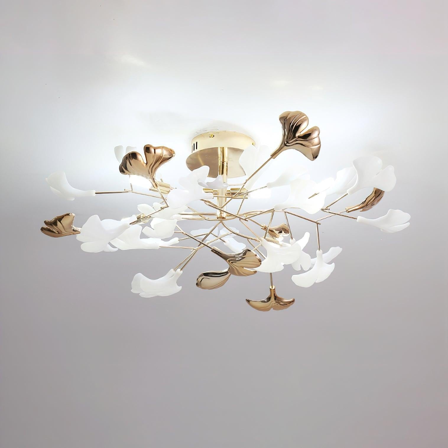 Gingko Rotating Style Ceiling Lamp - Gingko, Gingko Chandelier, Semi Flush Mounts-1-Luxehomezone