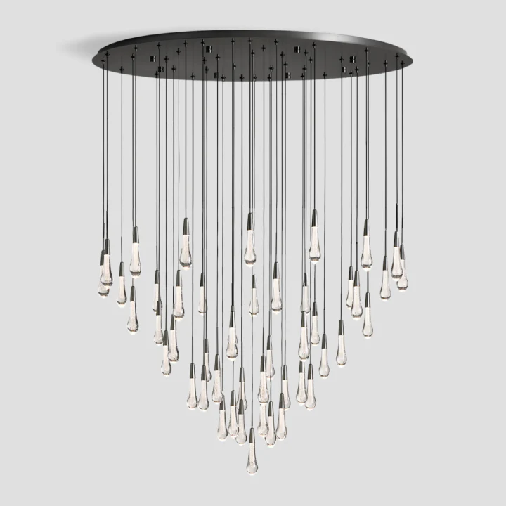Solitaire Round Chandelier 58"D - Chandeliers- Chandeliers1-Luxehomezone