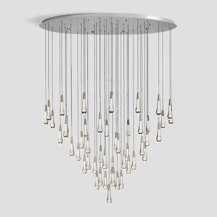 Solitaire Round Chandelier 58"D - Chandeliers- Chandeliers1-Luxehomezone