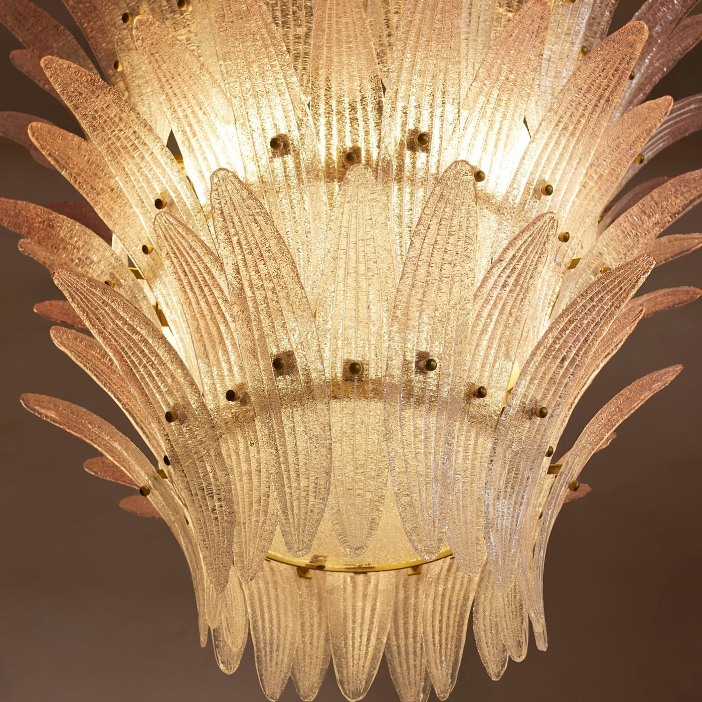 Lumis Murano Round Chandelier 30" Pink