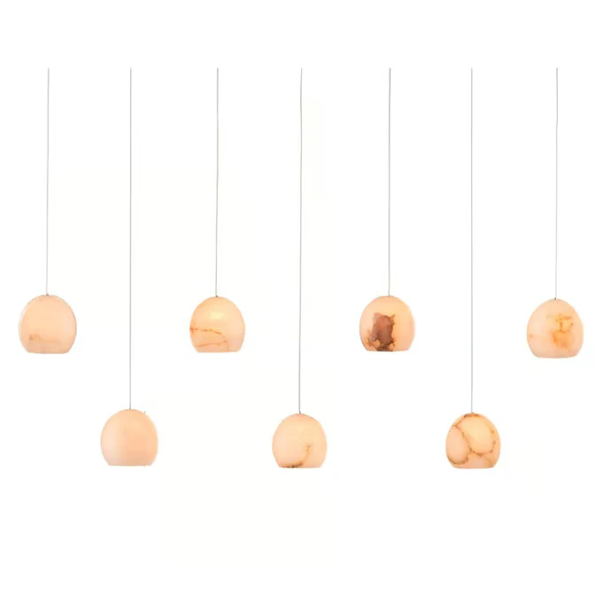 Maeva Round Alabaster Chandelier 13'' 21'' 36''