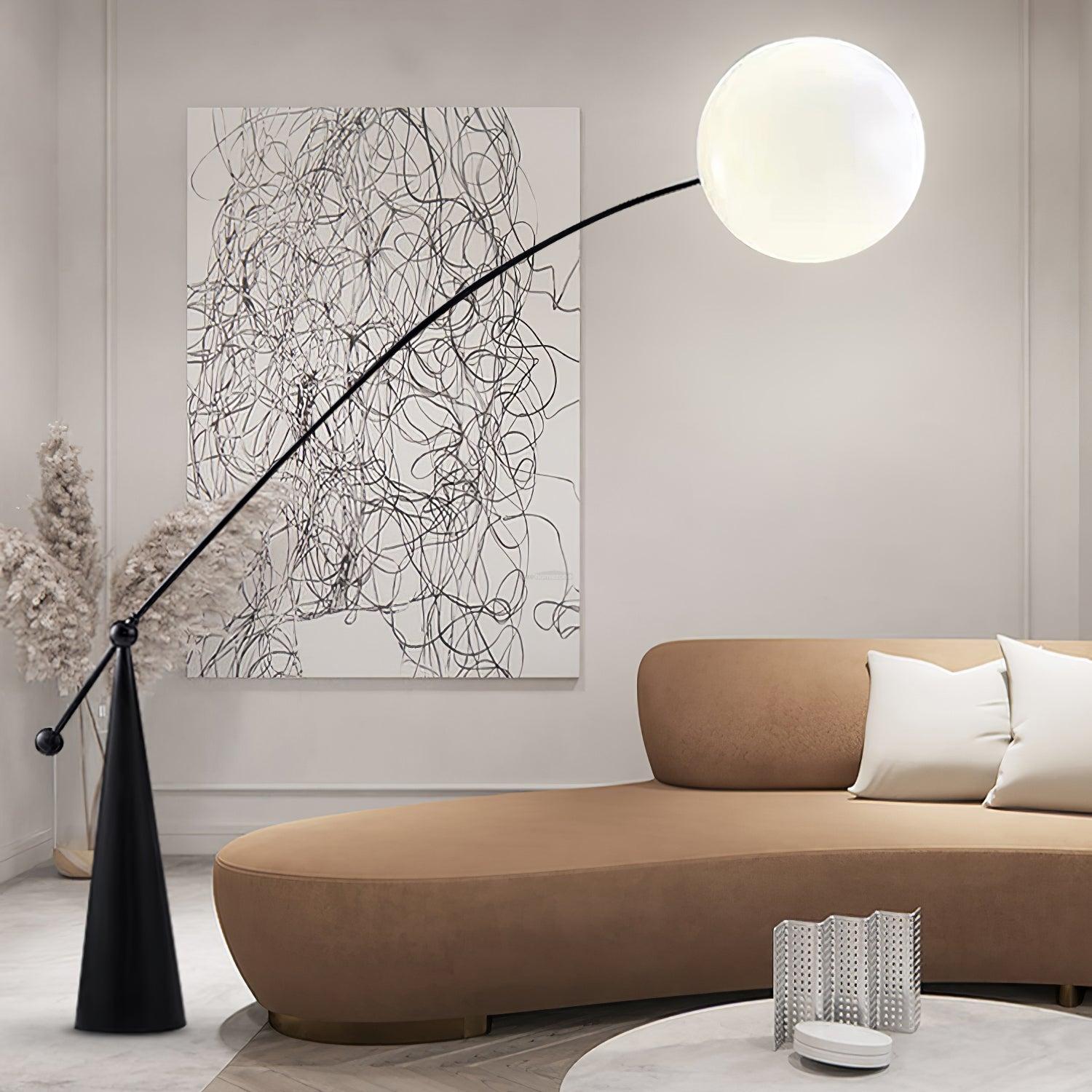 Opal Arc Floor Light - Bent-1-Luxehomezone