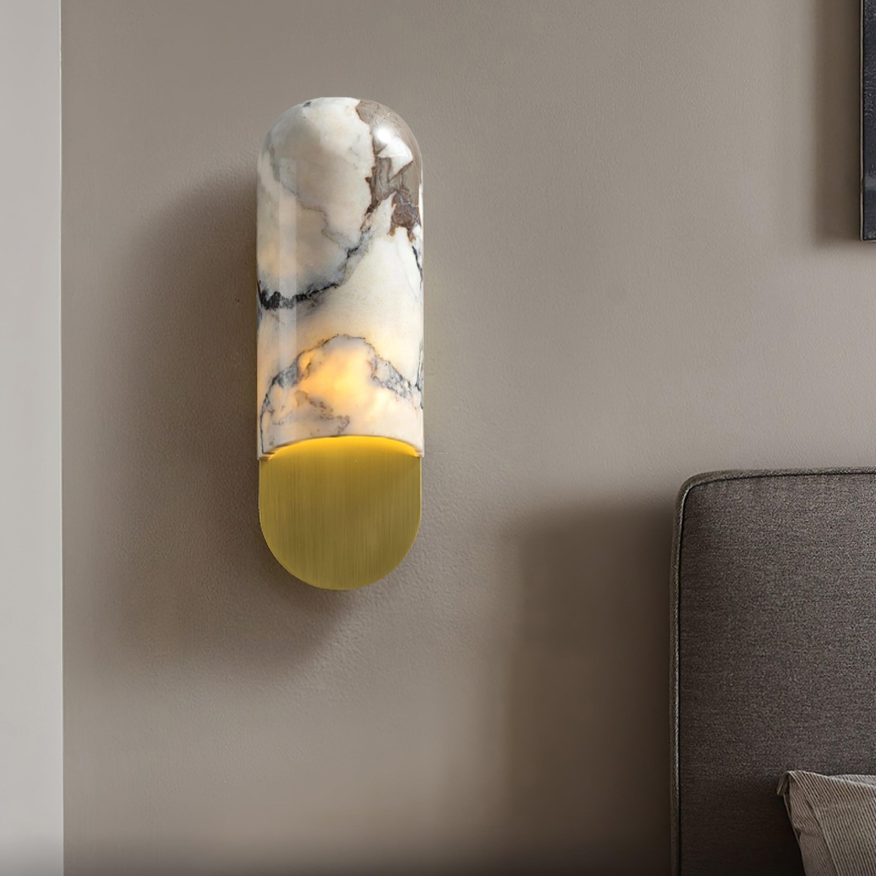 Hl Wall Sconce ∅ 3.8″ - Alabaster-1-Luxehomezone