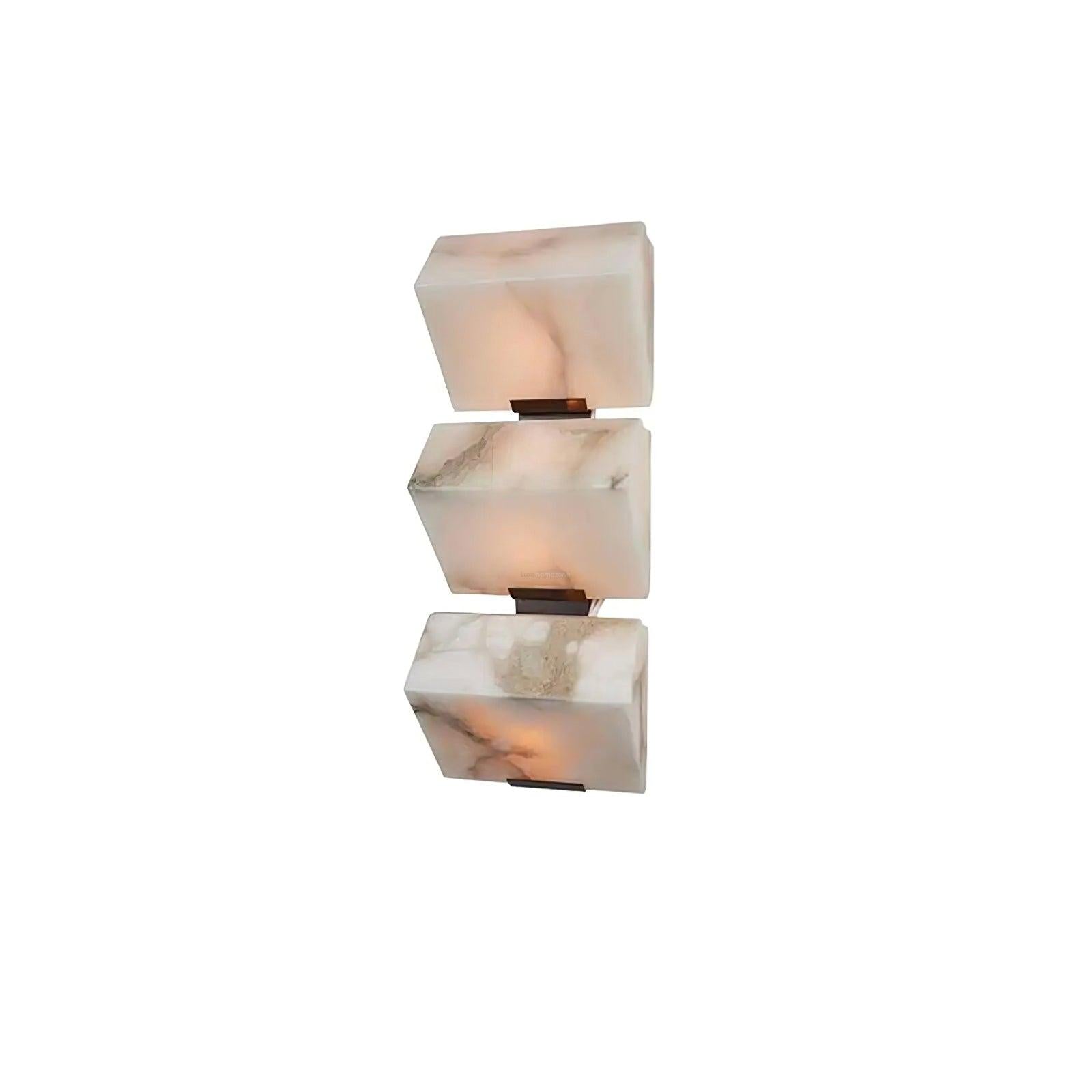 Alabaster Staircase Wall Sconce - Alabaster, Alabaster Wall Lamp-1-Luxehomezone