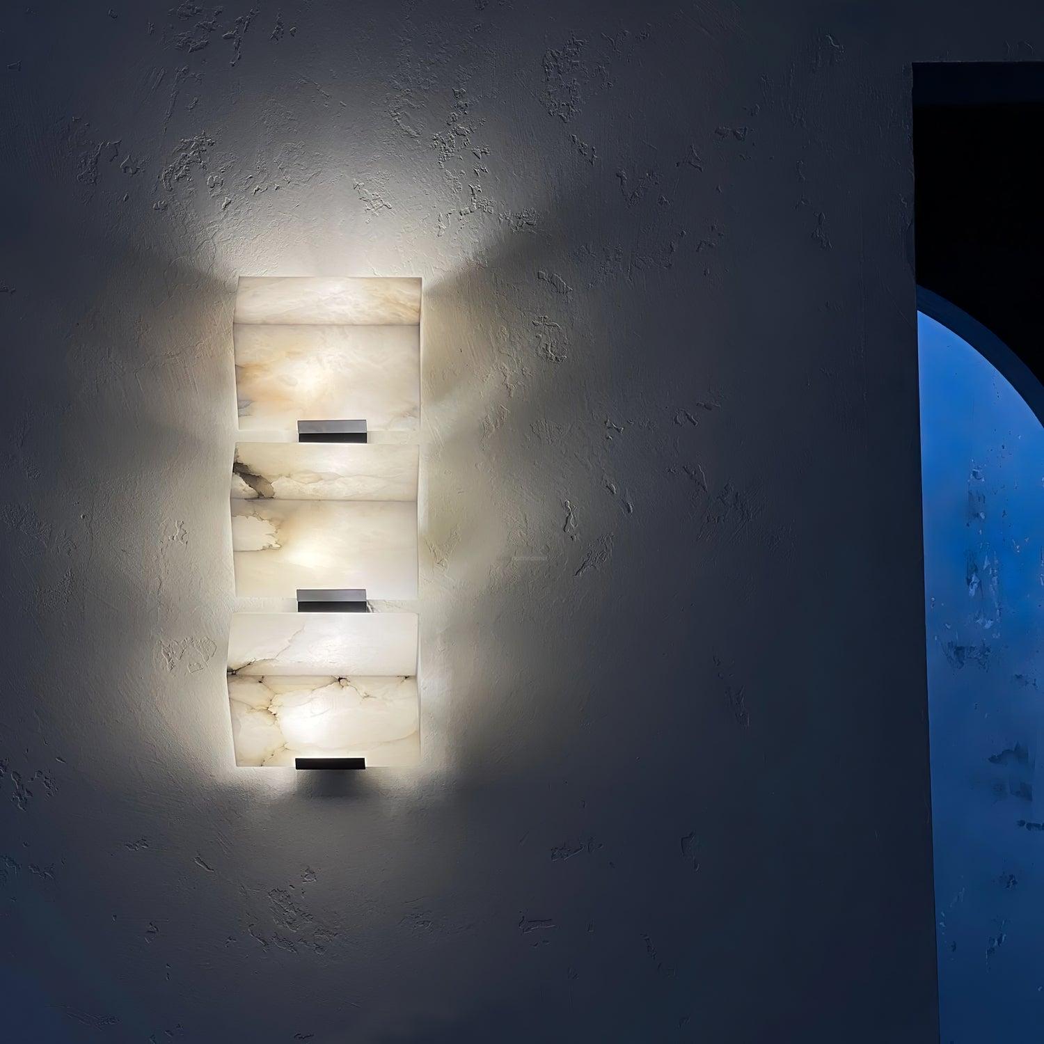 Alabaster Staircase Wall Sconce - Alabaster, Alabaster Wall Lamp-1-Luxehomezone