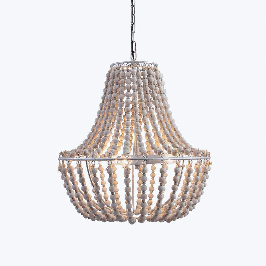 Koralky Chandelier Φ 19.7″ - Wooden Beads-1-Luxehomezone