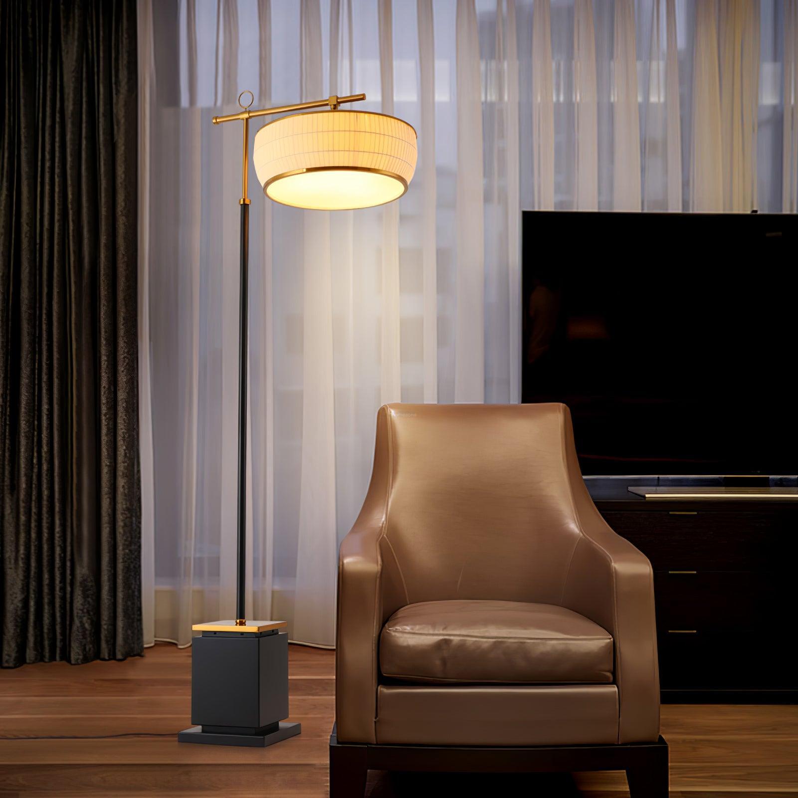 Hejun Fabric Floor Lamp W 24.4″ - Drapery-1-Luxehomezone